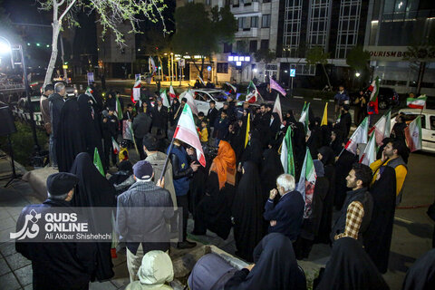 برگزاری تجمع مردمی «حمایت از ولایت و مدافعان وطن» در موکب رسانه ای قدس