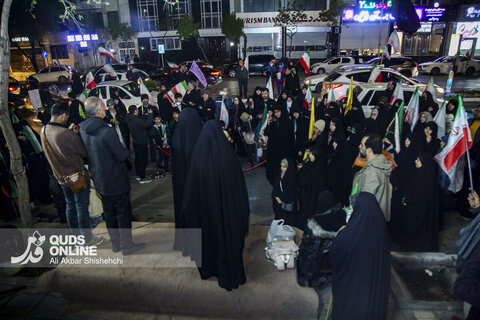 برگزاری تجمع مردمی «حمایت از ولایت و مدافعان وطن» در موکب رسانه ای قدس