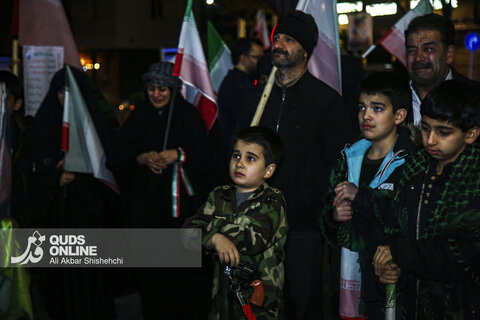 برگزاری تجمع مردمی «حمایت از ولایت و مدافعان وطن» در موکب رسانه ای قدس