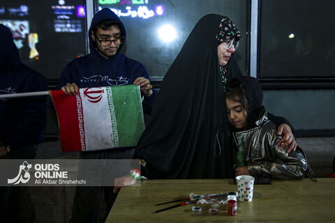 برگزاری تجمع مردمی «حمایت از ولایت و مدافعان وطن» در موکب رسانه ای قدس