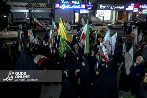برگزاری تجمع مردمی «حمایت از ولایت و مدافعان وطن» در موکب رسانه ای قدس