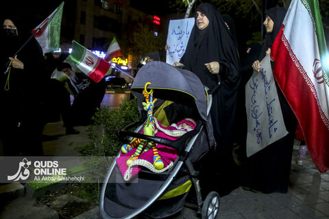 برگزاری تجمع مردمی «حمایت از ولایت و مدافعان وطن» در موکب رسانه ای قدس