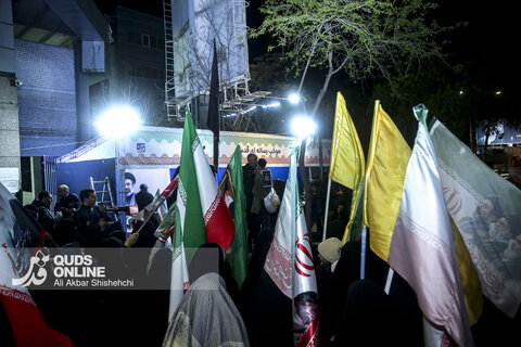 برگزاری تجمع مردمی «حمایت از ولایت و مدافعان وطن» در موکب رسانه ای قدس