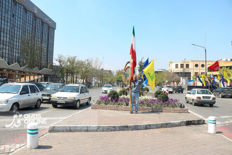 گزارش تصویری | این پرچم زمین نمی‌ماند