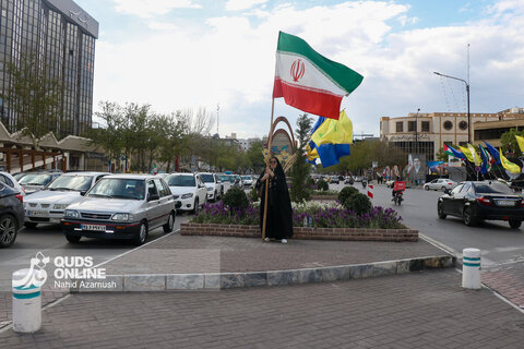 گزارش تصویری | این پرچم زمین نمی‌ماند