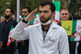 گزارش تصویری | تجمع سراسری کادر سلامت در بیمارستان امام رضا (ع) مشهد