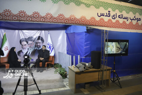 گزارش تصویری | حضور نماینده مجلس شورای اسلامی از موکب رسانه‌ای قدس
