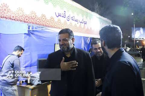 گزارش تصویری | حضور نماینده مجلس شورای اسلامی از موکب رسانه‌ای قدس
