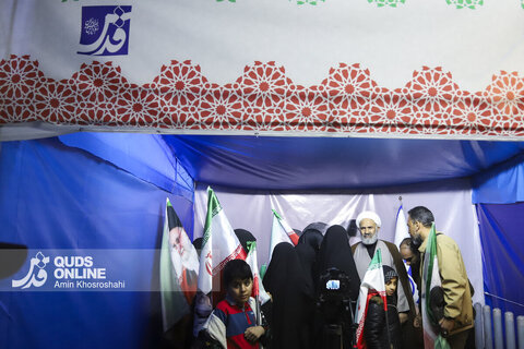 گزارش تصویری | بازدید نماینده مجلس شورای اسلامی از موکب رسانه‌ای قدس