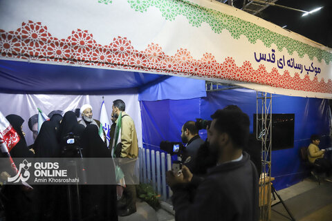 گزارش تصویری | بازدید نماینده مجلس شورای اسلامی از موکب رسانه‌ای قدس