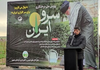 کاشت ۱۴ هزار اصله نهال در تصفیه‌خانه اولنگ مشهد