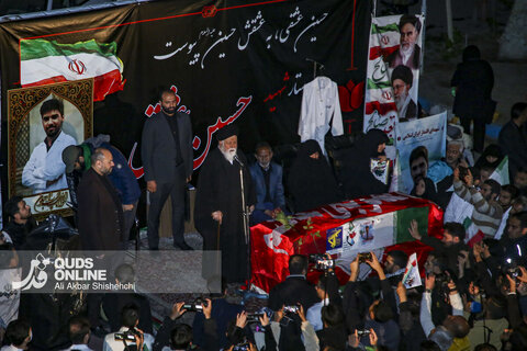 مراسم تشییع پیکر مطهر پرستار شهید «حسین عشقی» در مشهد