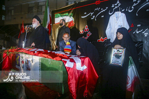مراسم تشییع پیکر مطهر پرستار شهید «حسین عشقی» در مشهد
