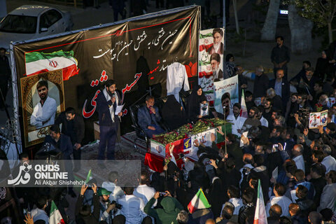 مراسم تشییع پیکر مطهر پرستار شهید «حسین عشقی» در مشهد