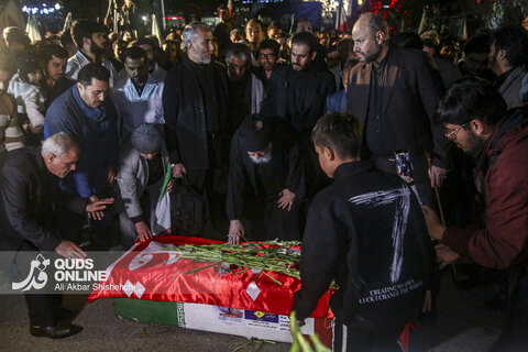 مراسم تشییع پیکر مطهر پرستار شهید «حسین عشقی» در مشهد