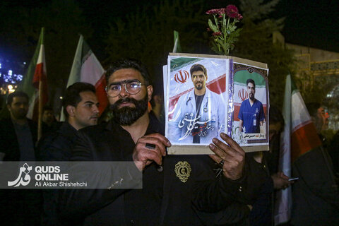 مراسم تشییع پیکر مطهر پرستار شهید «حسین عشقی» در مشهد