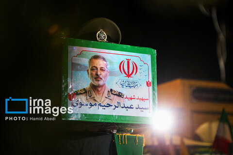 وداع با شهید امیر سپهبد موسوی در امامزاده موسی مبرقع قم