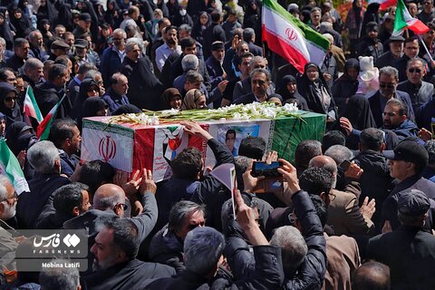 تشییع پیکر مطهر شهید حمله صهیونی در همدان