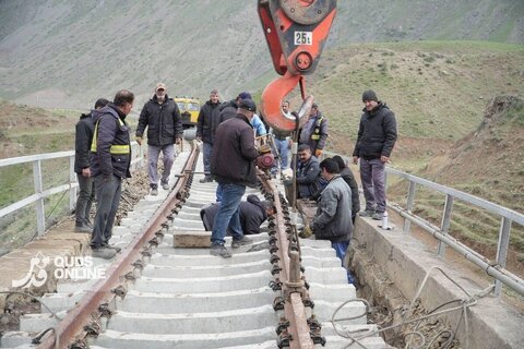 عکس | تصاویری از بازسازی و بازگشایی مسیر ریلی تبریز