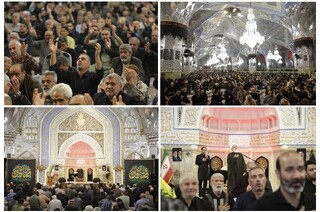حرم مطهر رضوی سوگوار شهادت امام جعفر صادق(ع) شد