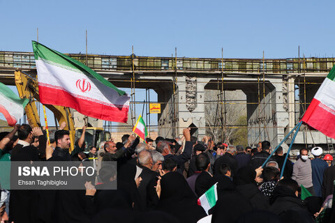 عکس | ترمیم ۴ روزه پل راه‌آهن امین‌آباد زنجان پس از حمله رژیم صهیونی آمریکایی
