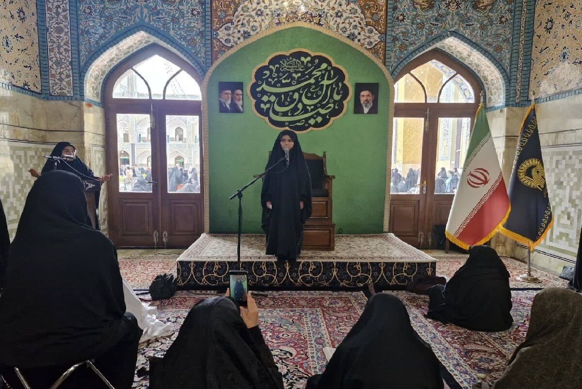 بانوان رضوی «در سوگ صادق آل محمد(ع)» اشک ماتم ریختند