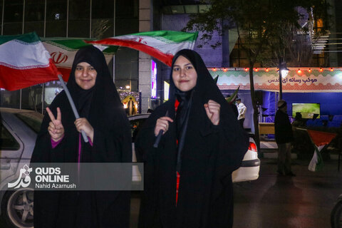 گزارش تصویری موج چهل و هفتمین قرار شبانه حامیان ولایت در موکب رسانه‌ای قدس