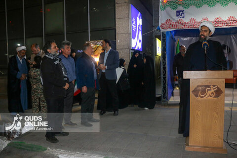گزارش تصویری موج چهل و هفتمین قرار شبانه حامیان ولایت در موکب رسانه‌ای قدس
