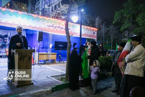 گزارش تصویری موج چهل و هفتمین قرار شبانه حامیان ولایت در موکب رسانه‌ای قدس