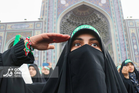 گزارش تصویری | اجتماع بزرگ «مشت‌های گره‌کرده» در حرم مطهر رضوی
