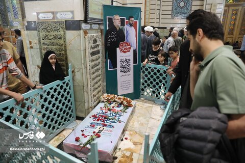 مراسم اربعین شهادت شهیدان لاریجانی در قم
