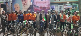 رکابزنی دوچرخه‌ سواران جانباز از مشهد تا فریمان