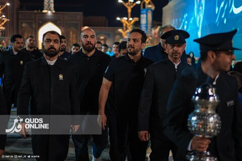 عکس | حضور اعضای تیم ملی کشتی آزاد در حرم مطهر رضوی