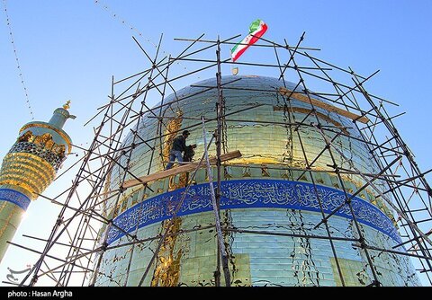 آغاز عملیات مرمت گنبد حسینیه اعظم زنجان