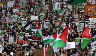 راهپیمایی گسترده حامیان فلسطین در لندن هم‌زمان با سالگرد نکبت