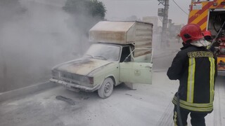 آتش‌سوزی پیکان وانت در توس ۹۱