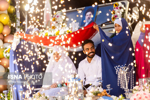 عکس | تصاویری زیبا از جشن پیوند آسمانی زوج‌های جان‌فدای ایران