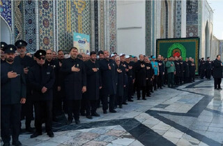 هم‌نوایی خادمان و کارکنان حرم رضوی در سوگ شهادت امام محمدباقر (ع)