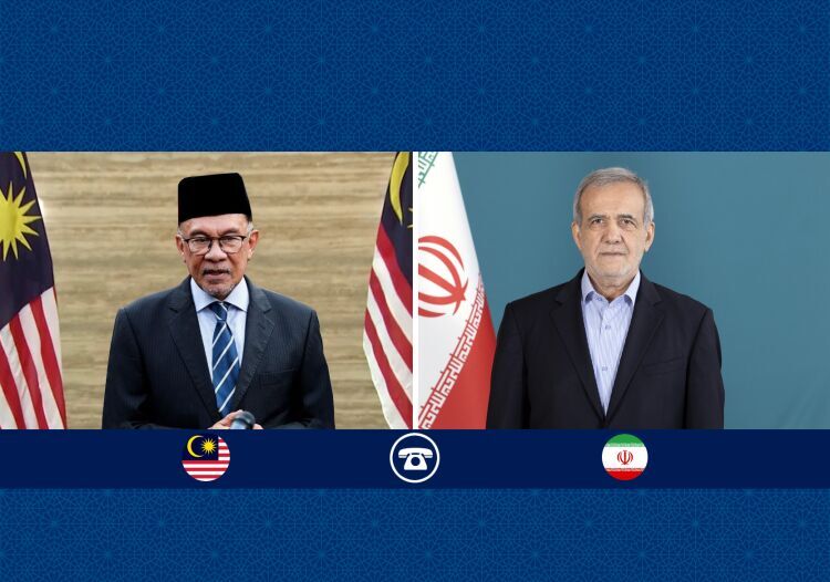دعوت پزشکیان  از نخست وزیر مالزی برای سفر به تهران 