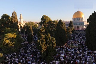 نماز عید سعید قربان با حضور ۱۴۰ هزار فلسطینی در مسجدالاقصی اقامه شد