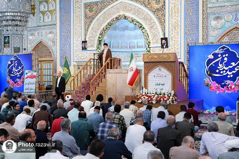 گزارش تصویری | اقامه نماز عید قربان در حرم مطهر رضوی