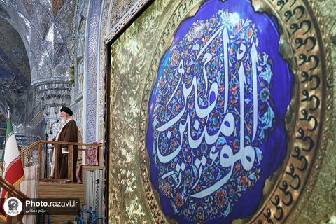گزارش تصویری | اقامه نماز عید قربان در حرم مطهر رضوی