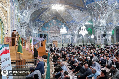 گزارش تصویری | اقامه نماز عید قربان در حرم مطهر رضوی