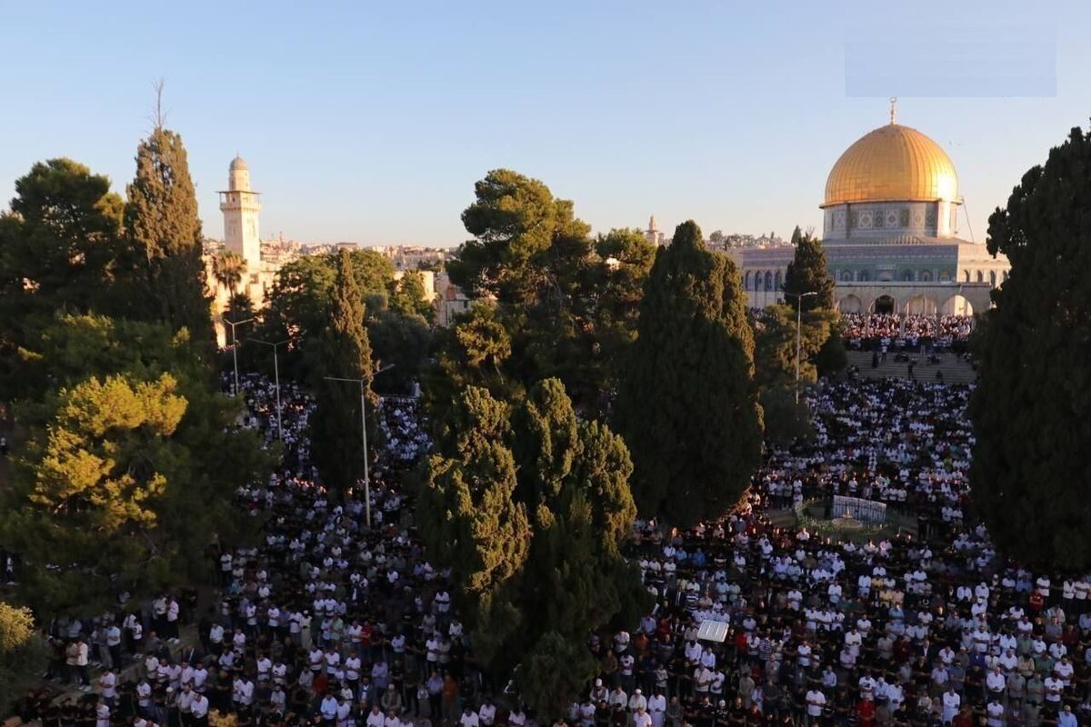 نماز عید سعید قربان با حضور ۱۴۰ هزار فلسطینی در مسجدالاقصی اقامه شد