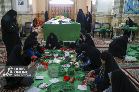 گزارش تصویری | دوخت لباس مراسم شیرخوارگان حسینی در مشهد