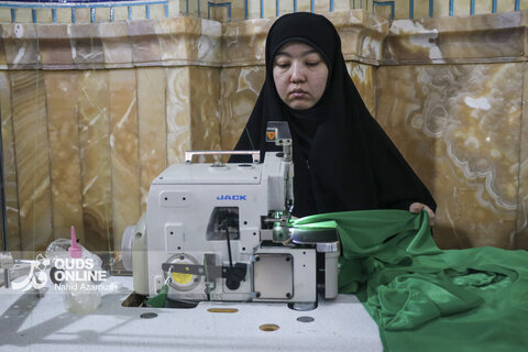 گزارش تصویری | دوخت لباس مراسم شیرخوارگان حسینی در مشهد