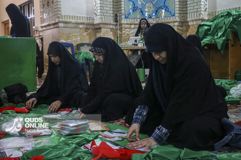 گزارش تصویری | دوخت لباس مراسم شیرخوارگان حسینی در مشهد