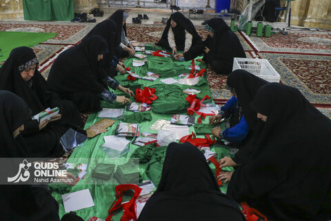 گزارش تصویری | دوخت لباس مراسم شیرخوارگان حسینی در مشهد