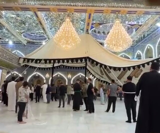 فیلم | نخستین خیمه عزای محرم در کربلا برافراشته شد