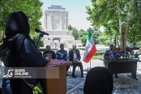 گزارش تصویری | برگزاری نشست خبری استاندار خراسان رضوی در آرامگاه فردوسی